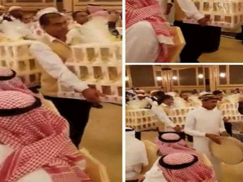 بالفيديو: توزيع أجهزة أيفون في حفل زفاف سعودي!